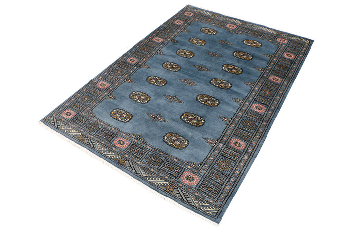 Steel Blue Bokhara 4' 1 x 5' 10 - No. 41073 - ALRUG Rug Store