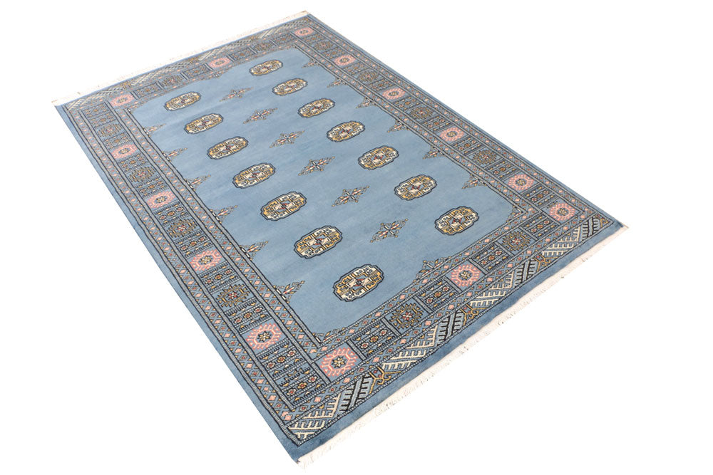 Steel Blue Bokhara 4' 1 x 5' 10 - No. 41073 - ALRUG Rug Store