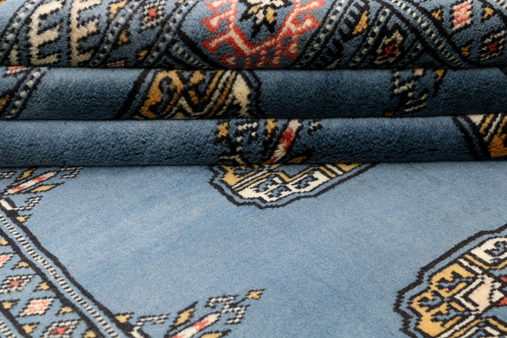 Steel Blue Bokhara 4' 1 x 5' 10 - No. 41073 - ALRUG Rug Store