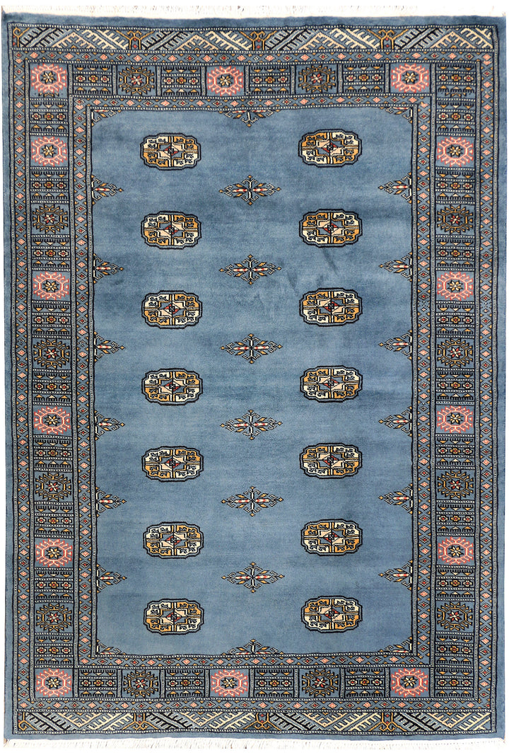 Steel Blue Bokhara 4' 1 x 5' 10 - No. 41073 - ALRUG Rug Store