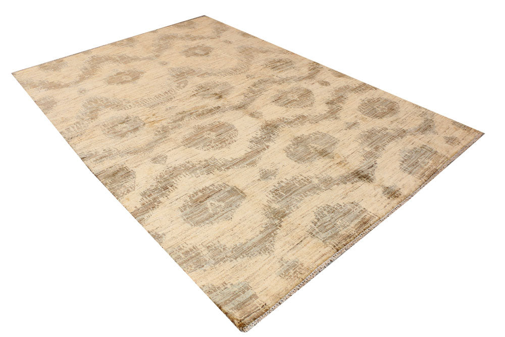 Navajo White Ikat 6' 8 x 9' 9 - No. 41111 - ALRUG Rug Store