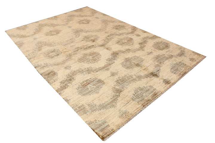 Navajo White Ikat 6' 8 x 9' 9 - No. 41111 - ALRUG Rug Store