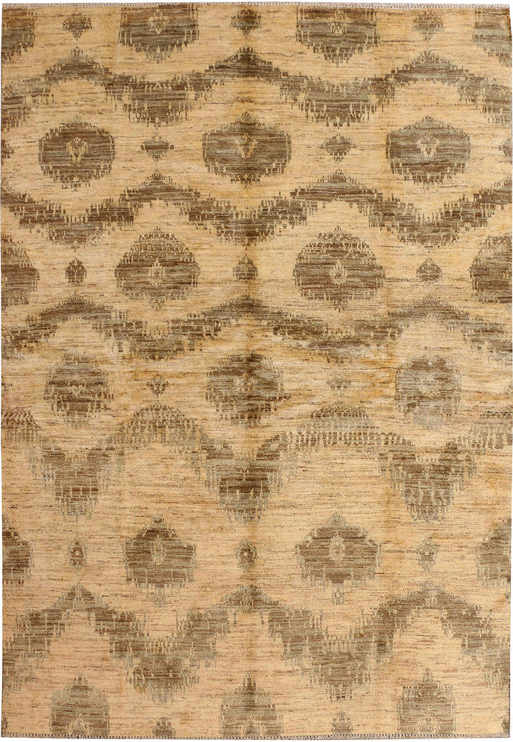 Navajo White Ikat 6' 8 x 9' 9 - No. 41111 - ALRUG Rug Store