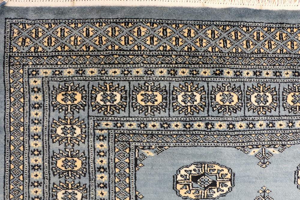 Steel Blue Bokhara 4' 1 x 6' - No. 41137 - ALRUG Rug Store