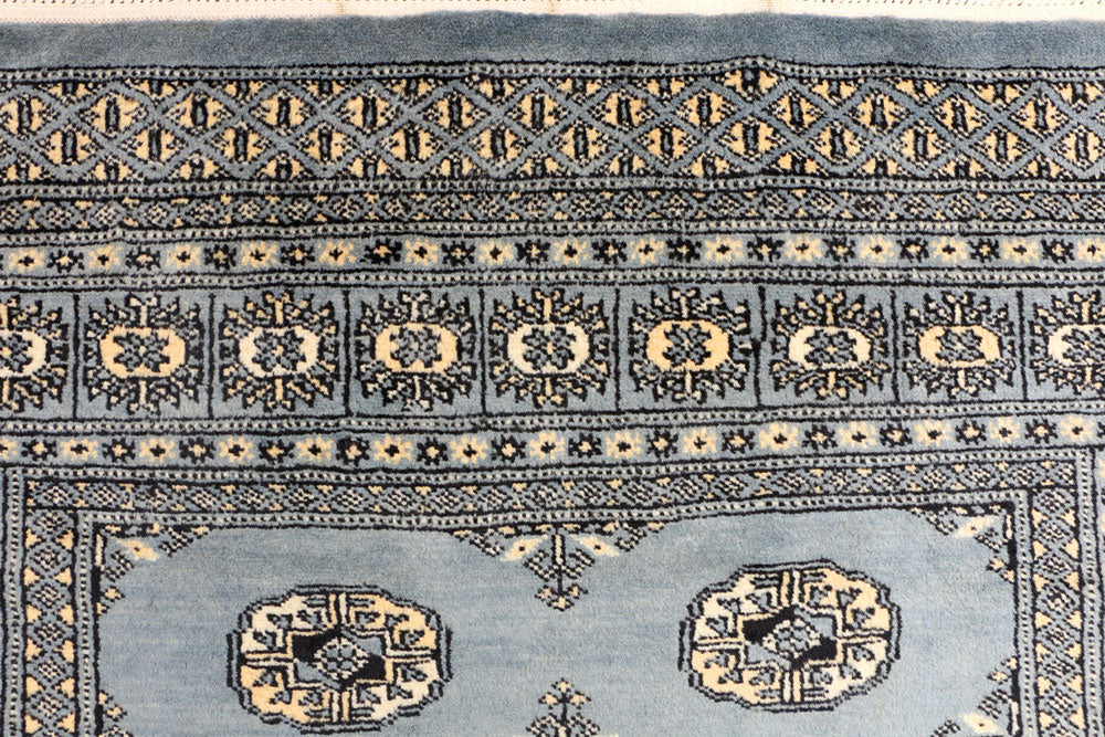 Steel Blue Bokhara 4' 1 x 6' - No. 41137 - ALRUG Rug Store
