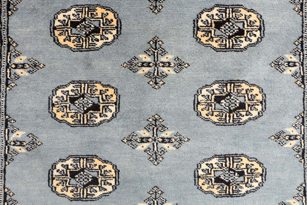 Steel Blue Bokhara 4' 1 x 6' - No. 41137 - ALRUG Rug Store