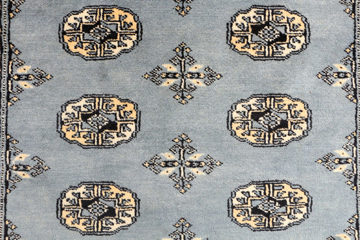 Steel Blue Bokhara 4' 1 x 6' - No. 41137 - ALRUG Rug Store