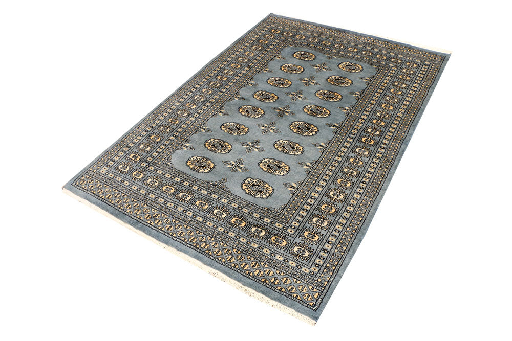 Steel Blue Bokhara 4' 1 x 6' - No. 41137 - ALRUG Rug Store