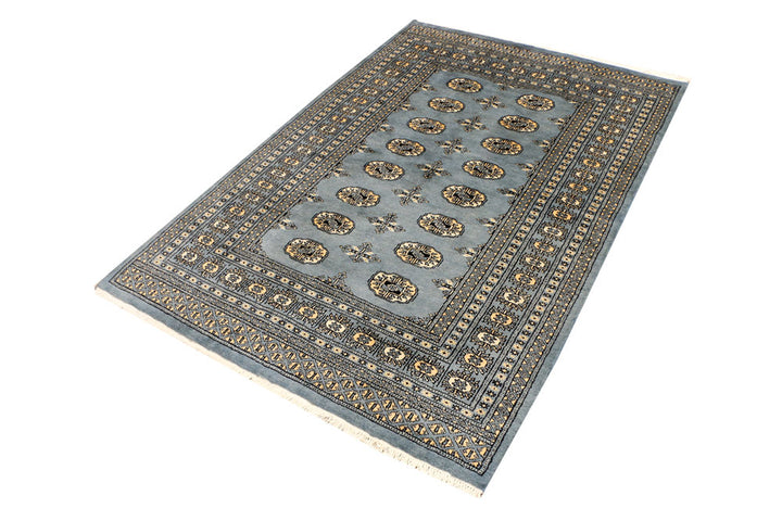 Steel Blue Bokhara 4' 1 x 6' - No. 41137 - ALRUG Rug Store