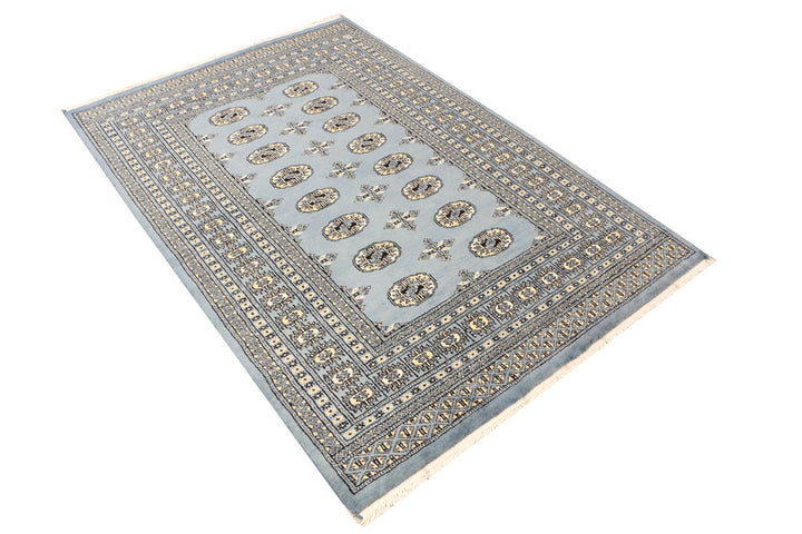 Steel Blue Bokhara 4' 1 x 6' - No. 41137 - ALRUG Rug Store