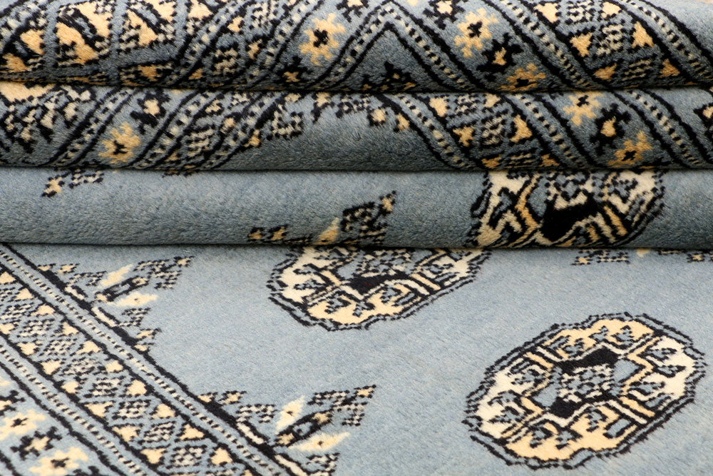 Steel Blue Bokhara 4' 1 x 6' - No. 41137 - ALRUG Rug Store