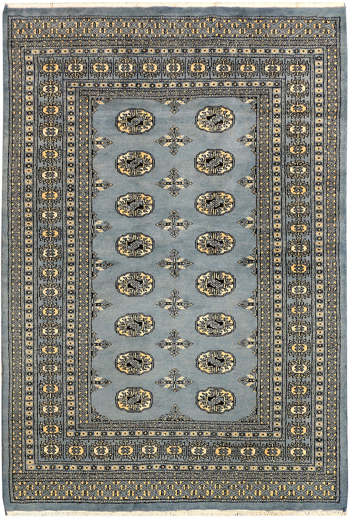 Steel Blue Bokhara 4' 1 x 6' - No. 41137 - ALRUG Rug Store