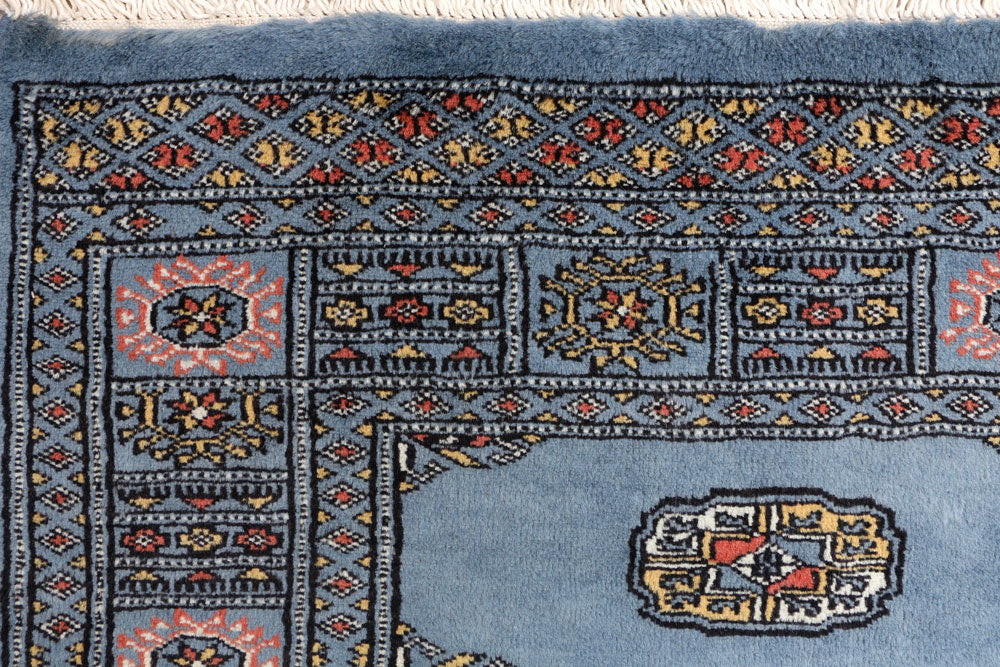 Steel Blue Bokhara 4' 3 x 5' 7 - No. 41152 - ALRUG Rug Store