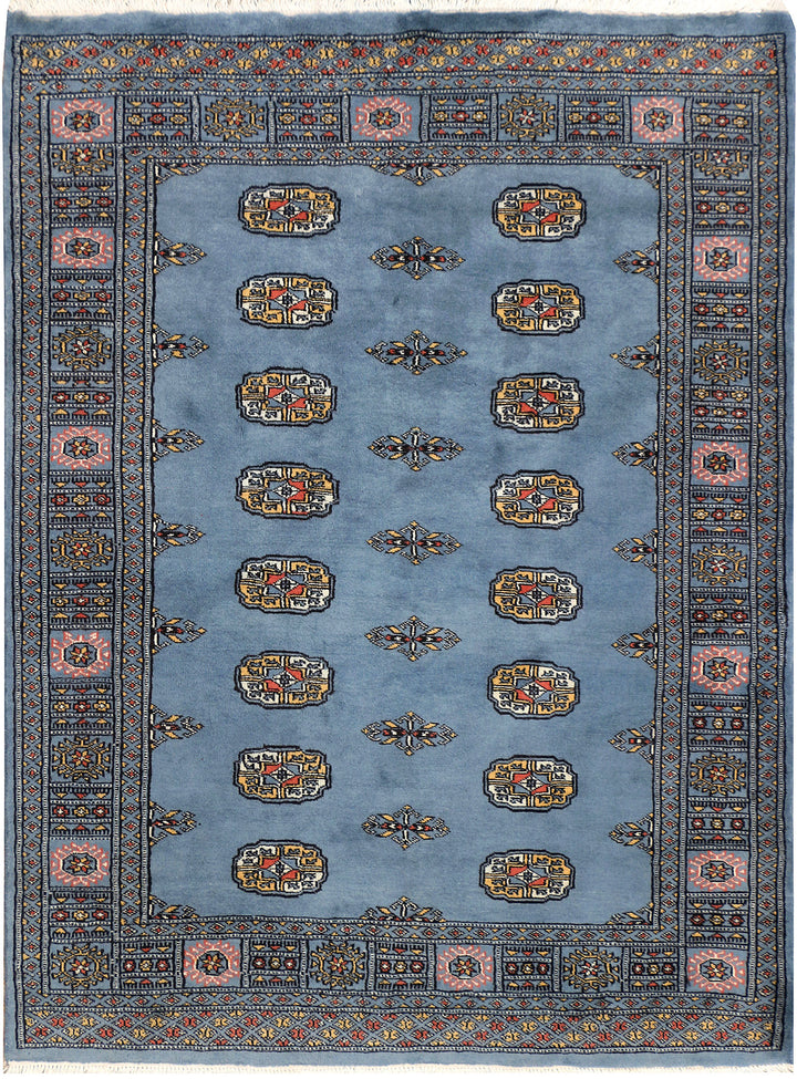 Steel Blue Bokhara 4' 3 x 5' 7 - No. 41152 - ALRUG Rug Store