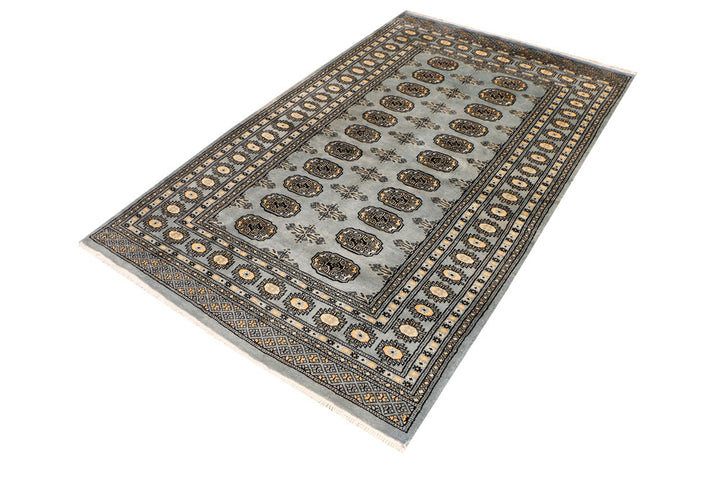 Light Slate Grey Bokhara 4' x 6' 6 - No. 41157 - ALRUG Rug Store