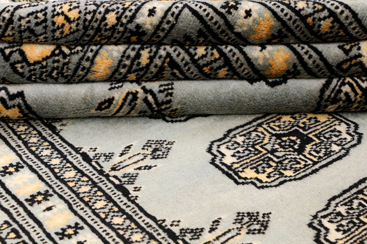 Light Slate Grey Bokhara 4' x 6' 6 - No. 41157 - ALRUG Rug Store