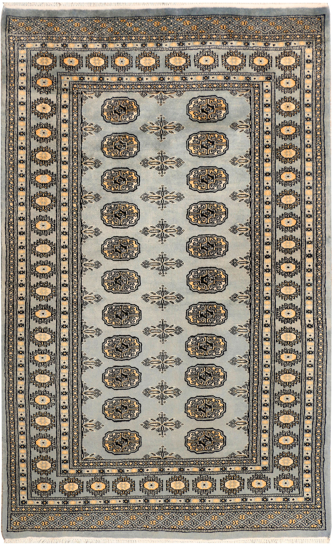 Light Slate Grey Bokhara 4' x 6' 6 - No. 41157 - ALRUG Rug Store