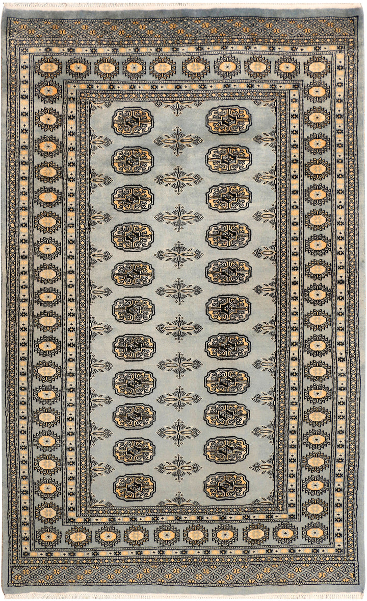 Light Slate Grey Bokhara 4' x 6' 6 - No. 41157 - ALRUG Rug Store