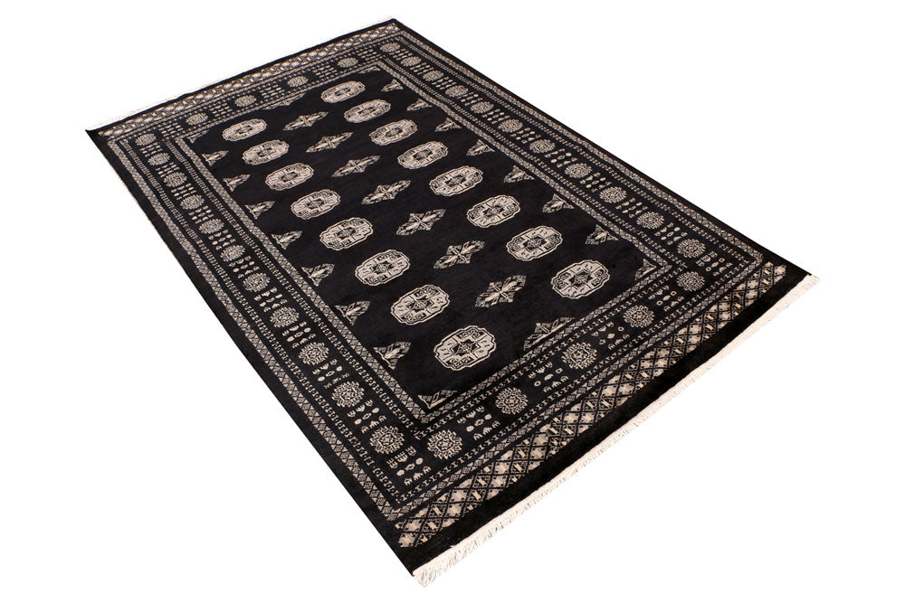 Black Bokhara 4' x 6' 2 - No. 41175 - ALRUG Rug Store