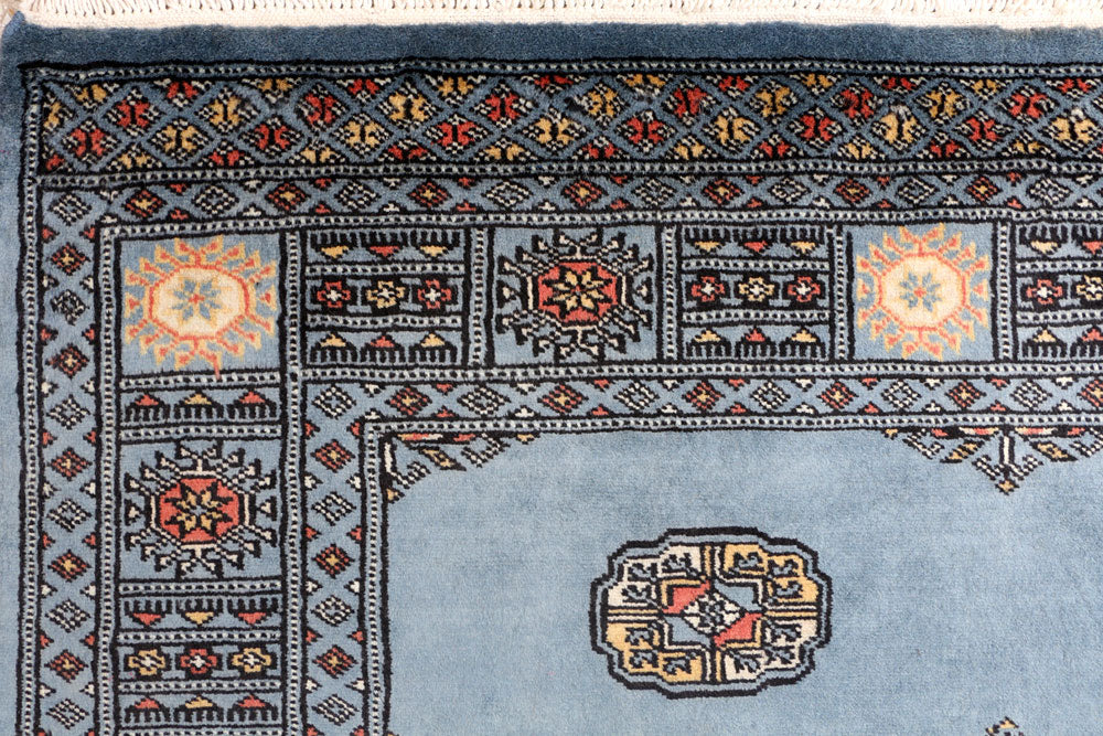 Steel Blue Bokhara 4' x 6' 5 - No. 41183 - ALRUG Rug Store
