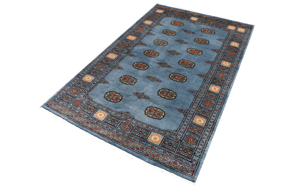 Steel Blue Bokhara 4' x 6' 5 - No. 41183 - ALRUG Rug Store