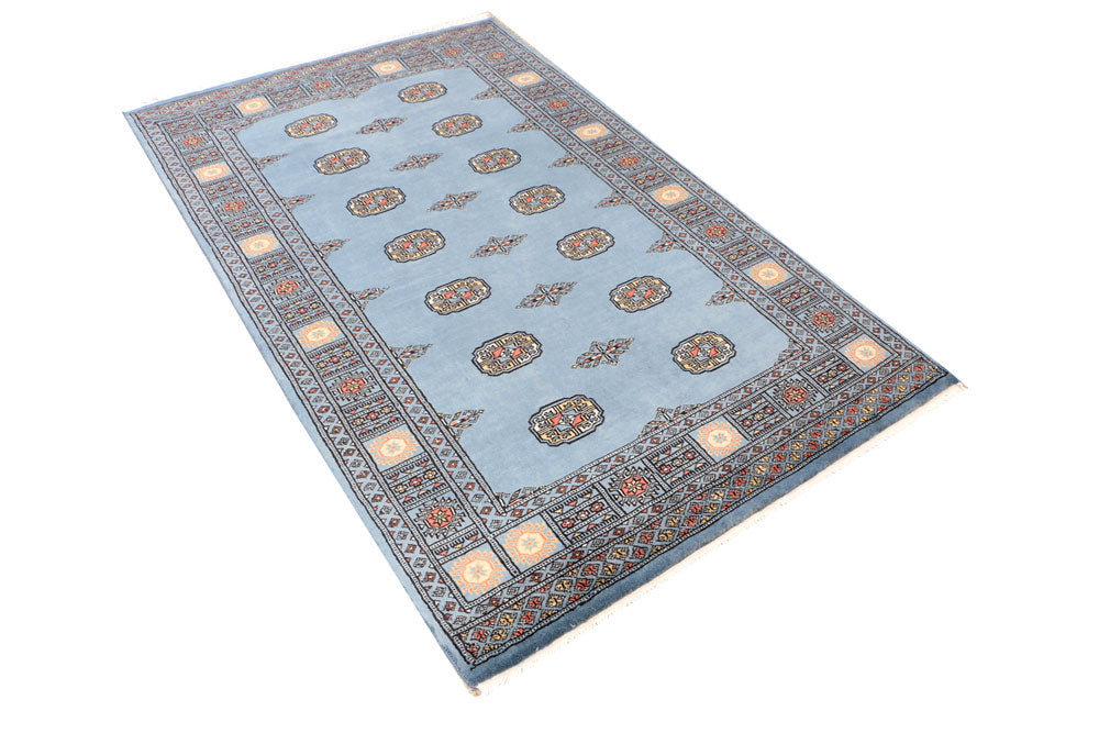 Steel Blue Bokhara 4' x 6' 5 - No. 41183 - ALRUG Rug Store