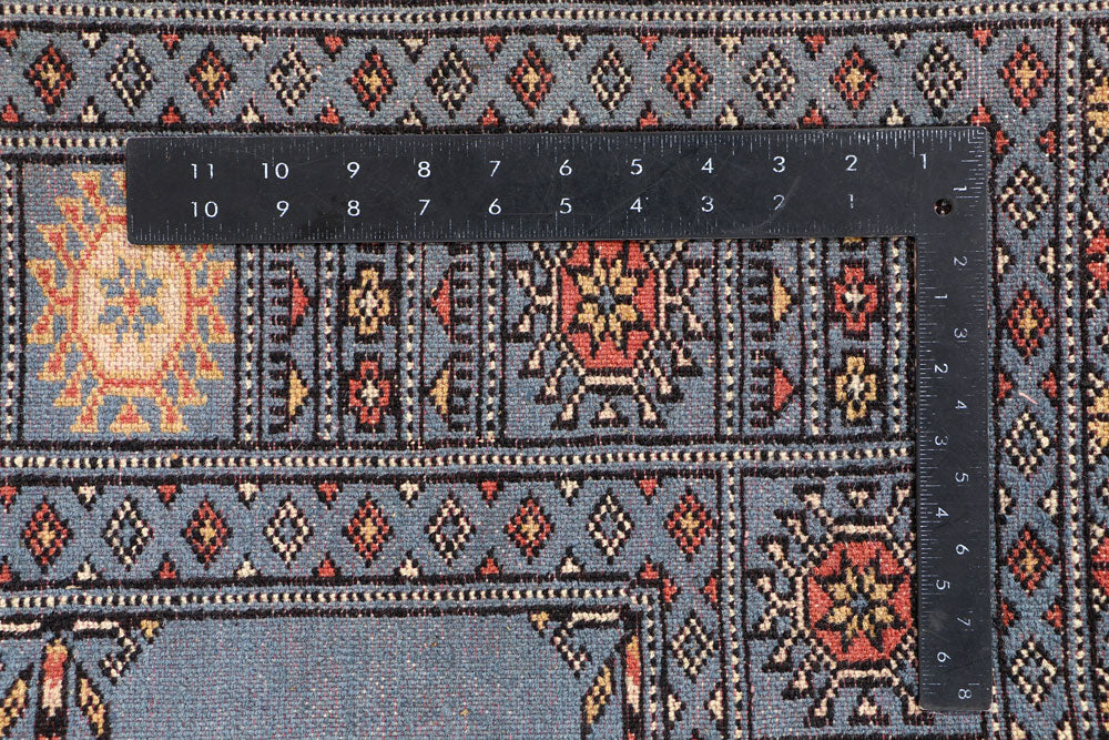Steel Blue Bokhara 4' x 6' 5 - No. 41183 - ALRUG Rug Store