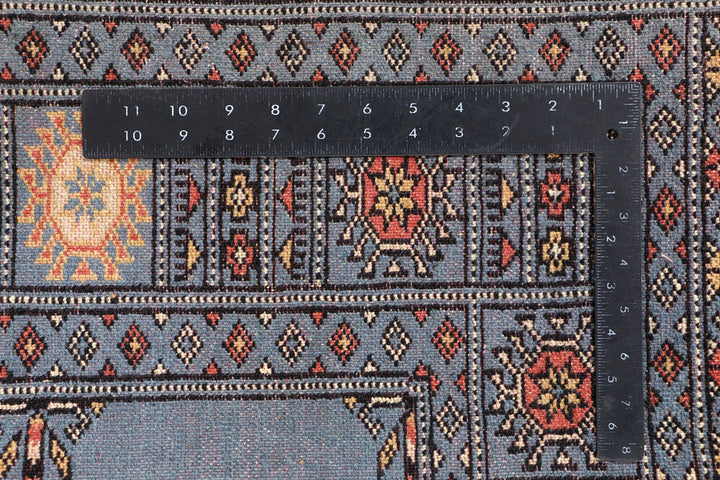 Steel Blue Bokhara 4' x 6' 5 - No. 41183 - ALRUG Rug Store