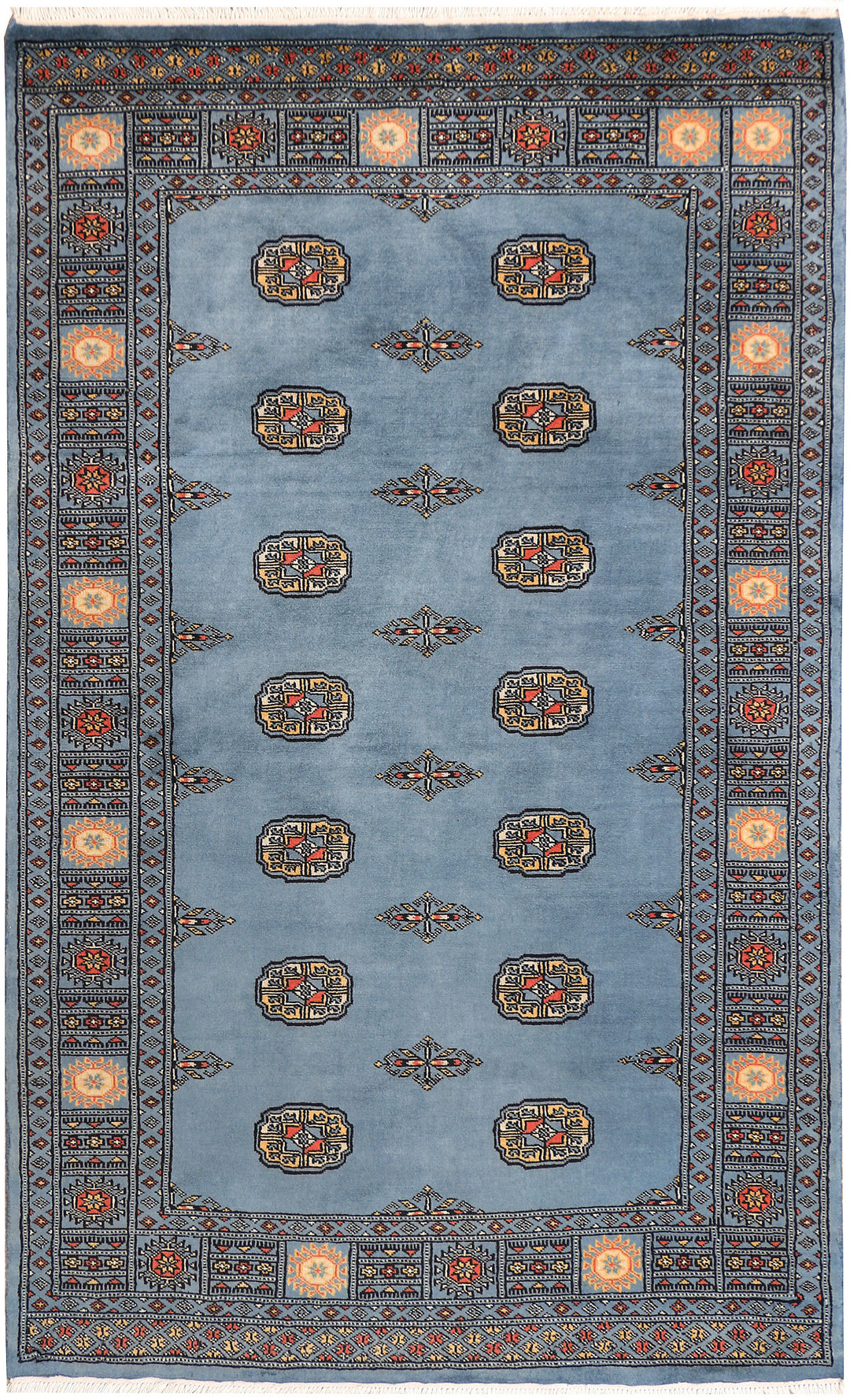 Steel Blue Bokhara 4' x 6' 5 - No. 41183 - ALRUG Rug Store