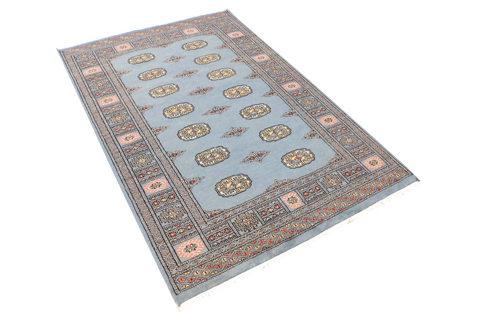 Steel Blue Bokhara 3' 11 x 5' 10 - No. 41204 - ALRUG Rug Store