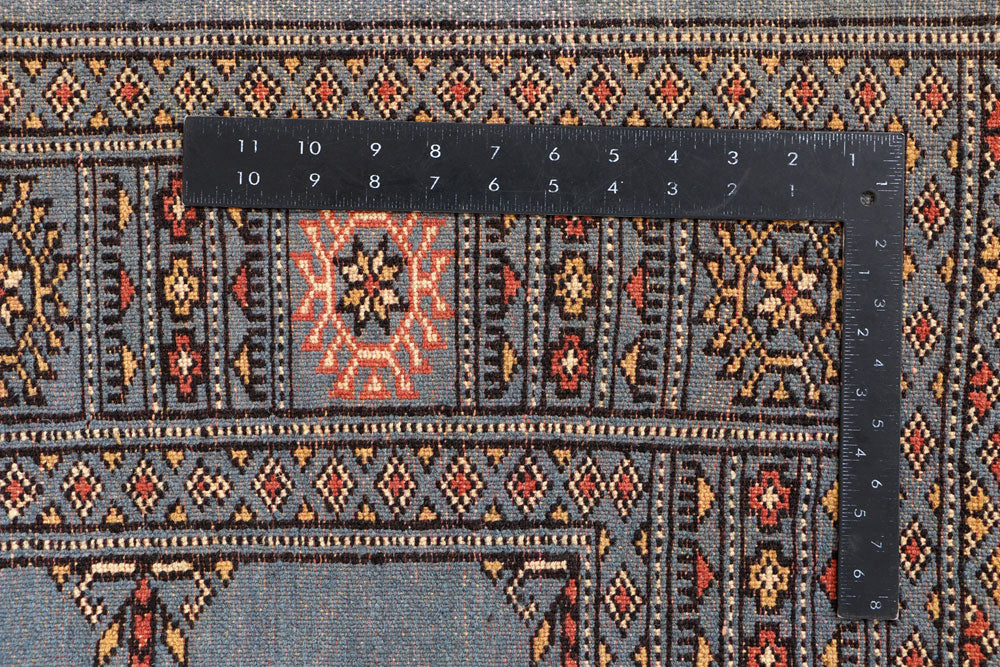 Steel Blue Bokhara 3' 11 x 5' 10 - No. 41204 - ALRUG Rug Store