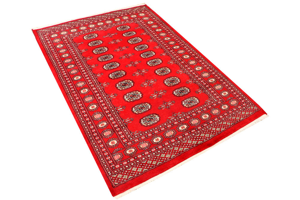 Red Bokhara 4' 1 x 5' 10 - No. 41224 - ALRUG Rug Store