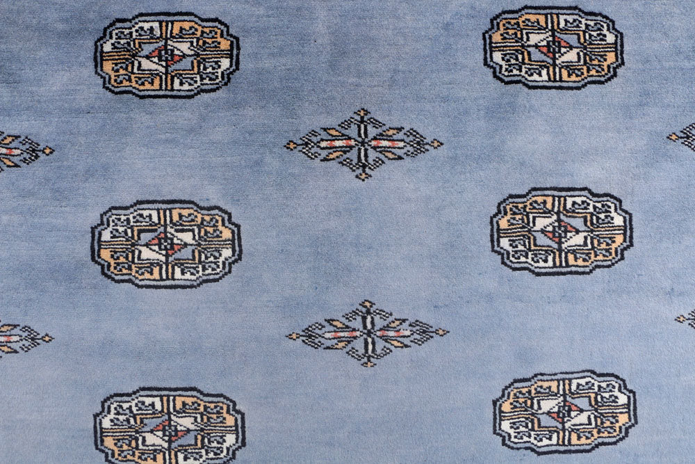 Steel Blue Bokhara 4' 1 x 5' 11 - No. 41227 - ALRUG Rug Store