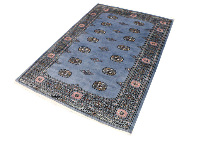 Steel Blue Bokhara 4' 1 x 5' 11 - No. 41227 - ALRUG Rug Store