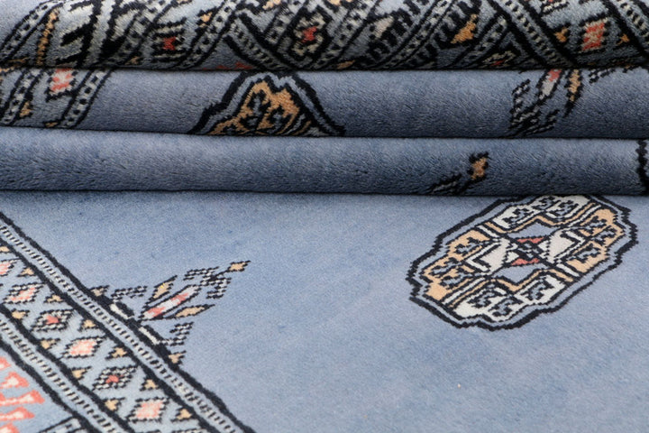 Steel Blue Bokhara 4' 1 x 5' 11 - No. 41227 - ALRUG Rug Store