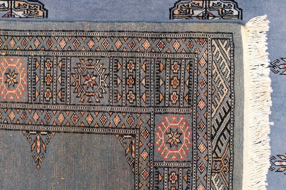 Steel Blue Bokhara 4' 1 x 5' 11 - No. 41227 - ALRUG Rug Store