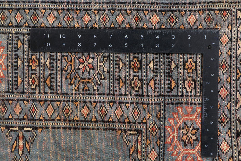 Steel Blue Bokhara 4' 1 x 5' 11 - No. 41227 - ALRUG Rug Store