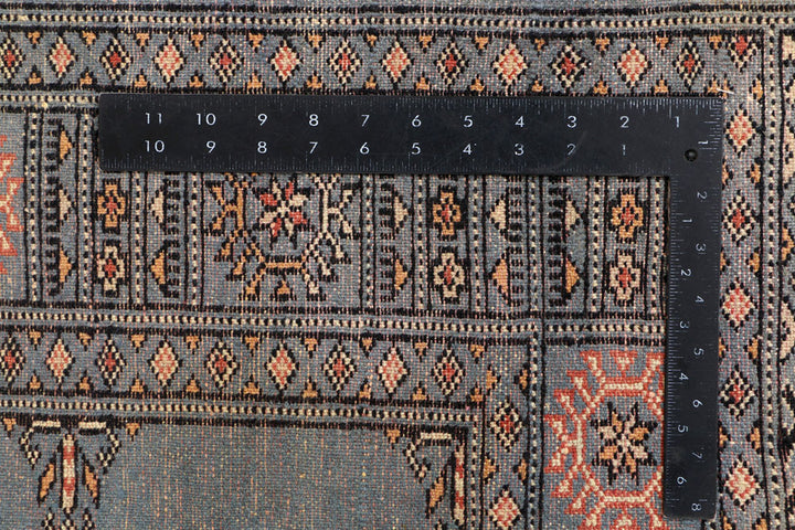 Steel Blue Bokhara 4' 1 x 5' 11 - No. 41227 - ALRUG Rug Store