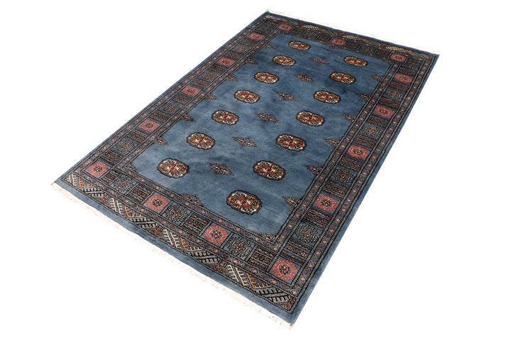 Steel Blue Bokhara 4' x 6' 1 - No. 41235 - ALRUG Rug Store