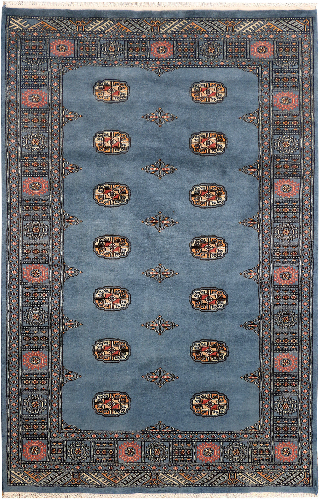 Steel Blue Bokhara 4' x 6' 1 - No. 41235 - ALRUG Rug Store