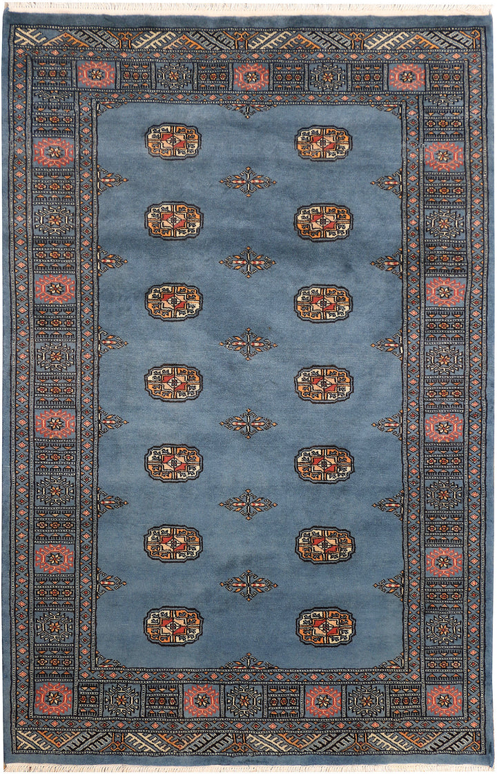 Steel Blue Bokhara 4' x 6' 1 - No. 41235 - ALRUG Rug Store