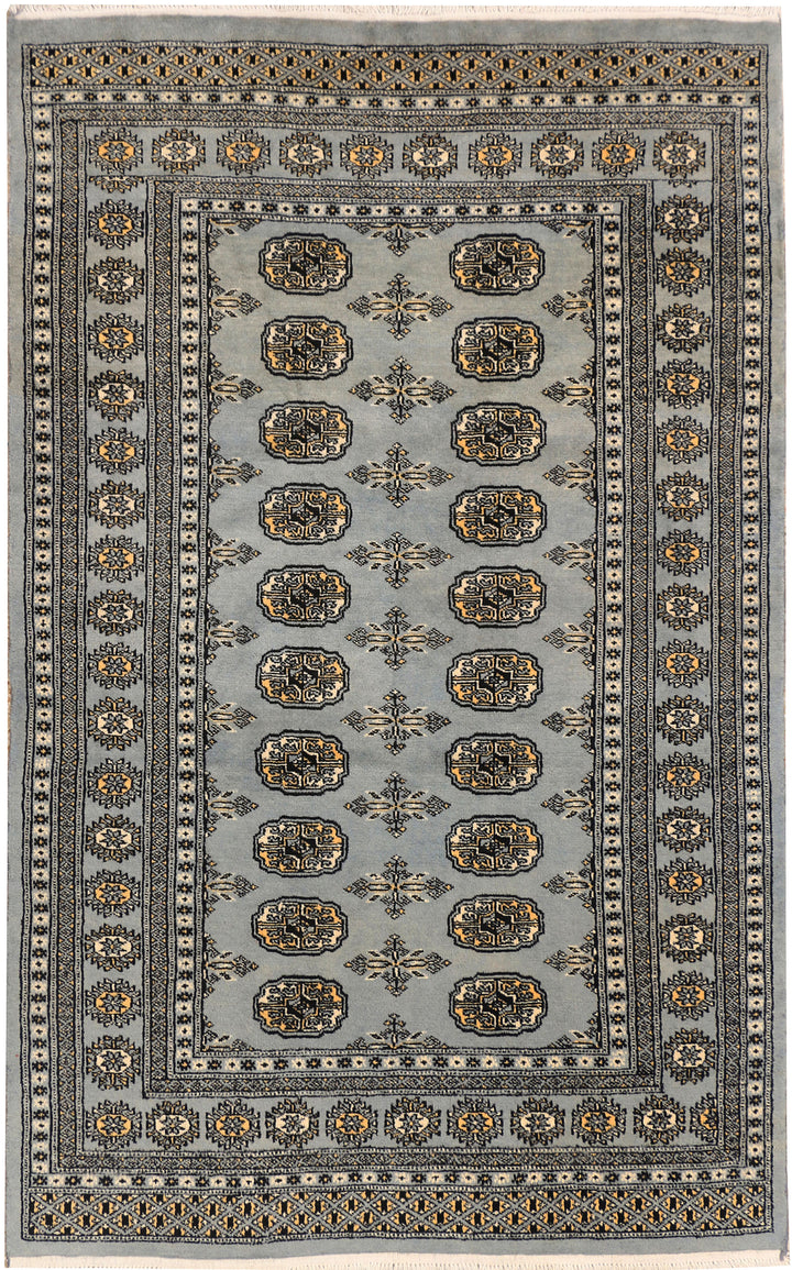 Grey Bokhara 4' x 6' 4 - No. 41241