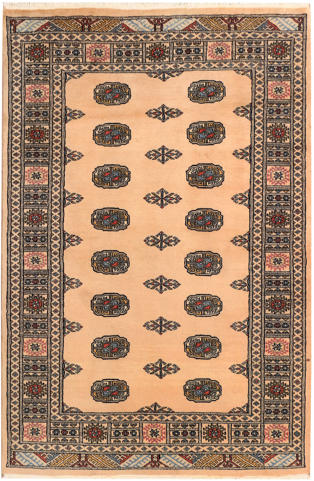Tan Bokhara 4' 1 x 6' 2 - No. 41255 - ALRUG Rug Store