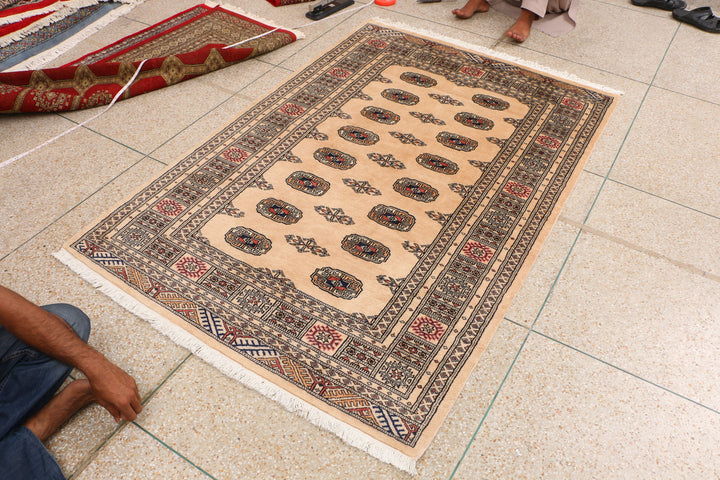 Wheat Bokhara 4' 1 x 6' - No. 41279 - ALRUG Rug Store