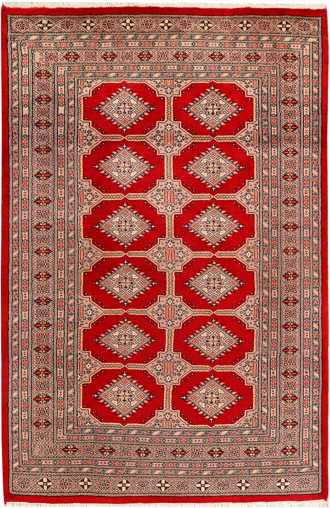Dark Red Jaldar 4' 2 x 6' 6 - No. 41284 - ALRUG Rug Store