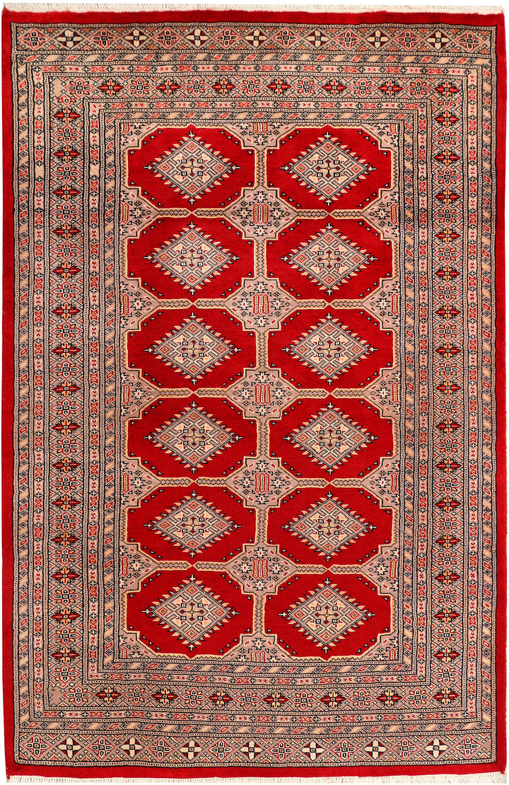 Dark Red Jaldar 4' 2 x 6' 6 - No. 41284 - ALRUG Rug Store