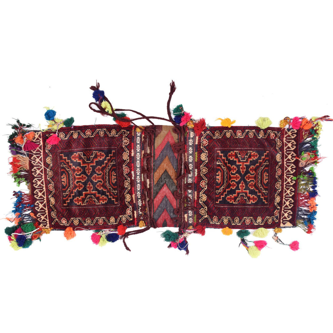 Afghan Saddle Bag Rug 1' 6" x 4' 1" Hand-Knotted