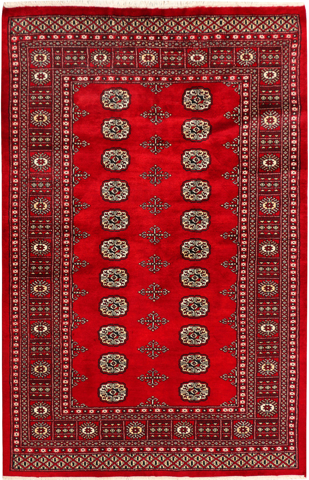 Dark Red Bokhara 4' 5 x 6' 8 - No. 41323 - ALRUG Rug Store