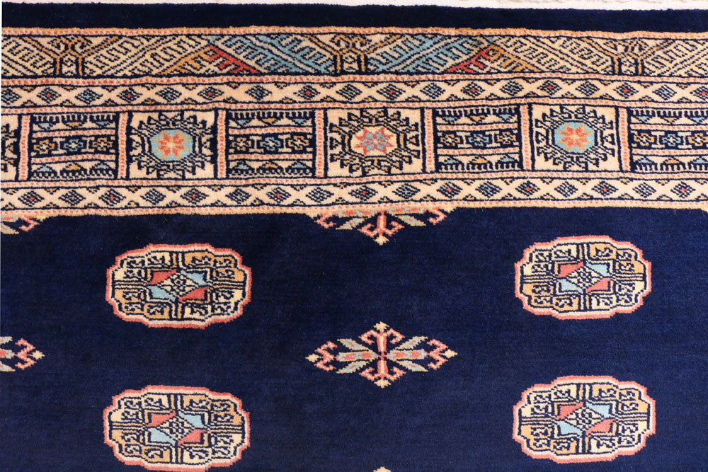 Navy Bokhara 4' 7 x 6' 2 - No. 41349 - ALRUG Rug Store