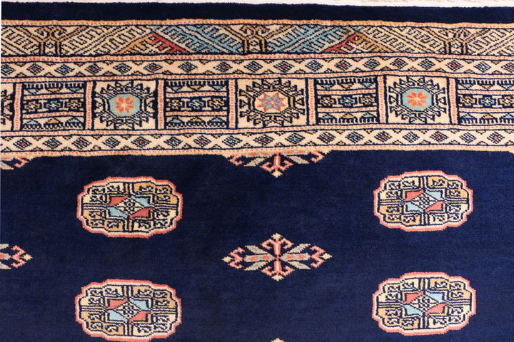 Navy Bokhara 4' 7 x 6' 2 - No. 41349 - ALRUG Rug Store